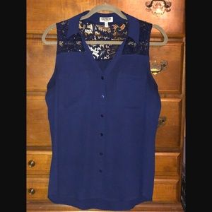 Express blue sheer tank